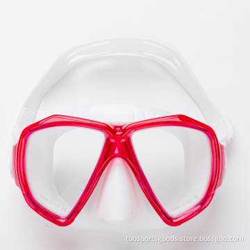 Silicone Scuba Swimming Snorkeling Water Glass Goggles Tempered Lens Diving Mask